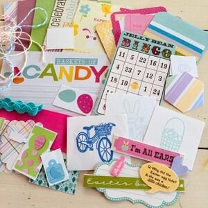 Easter Junk Journal & Scrapbooking Ephemera Kit, 40+ Curated Pieces